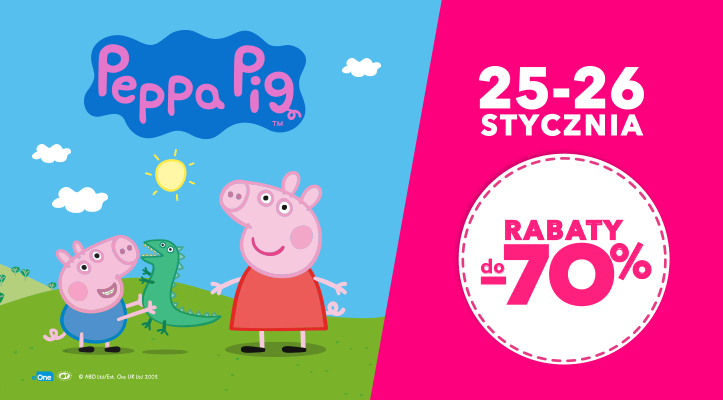 ŚWINKA PEPPA 25-26 STYCZNIA W&nbsp;PTAK OUTLET!
