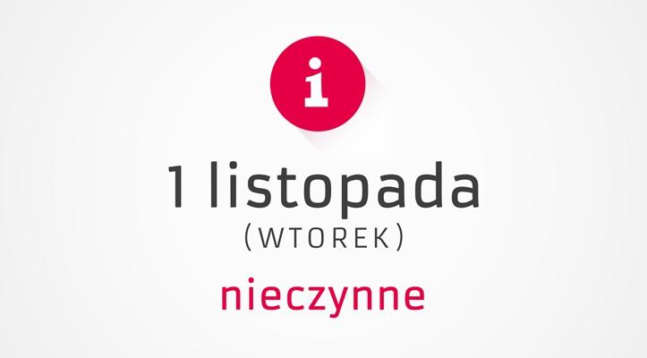 1 listopada CH Ptak Outlet nieczynne