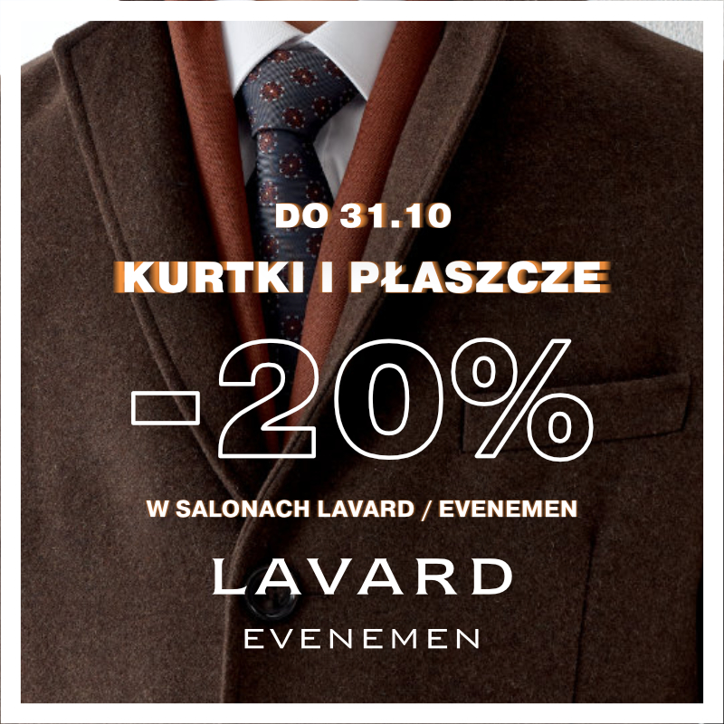 -20% na&nbsp;kurtki i&nbsp;płaszcze