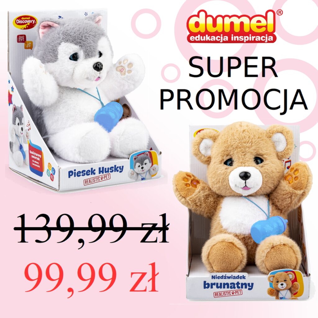 Piesek Husky i&nbsp;Niedźwiadek Brunatny za&nbsp;99,99zł