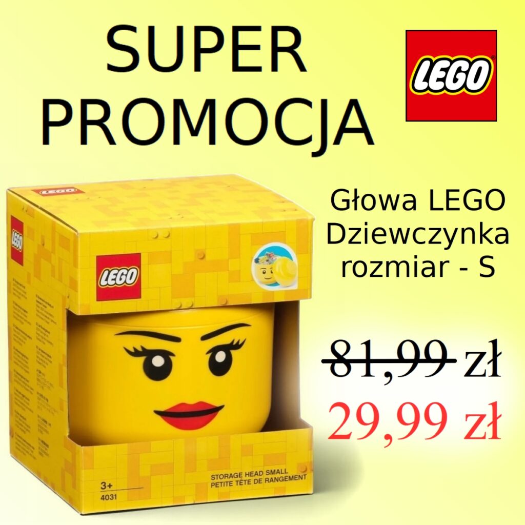 Pojemnik głowa LEGO Dziewczynka w&nbsp;rozmiarze S za&nbsp;29,99zł