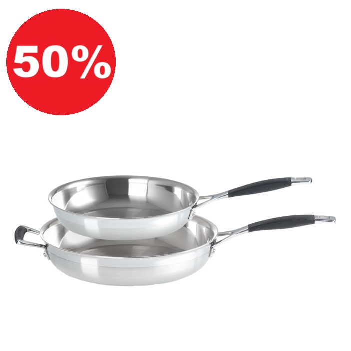 zestaw 2 patelni ze&nbsp;stali nierdzewnej 3PLY 24cm i&nbsp;28cm za&nbsp;754,50zł