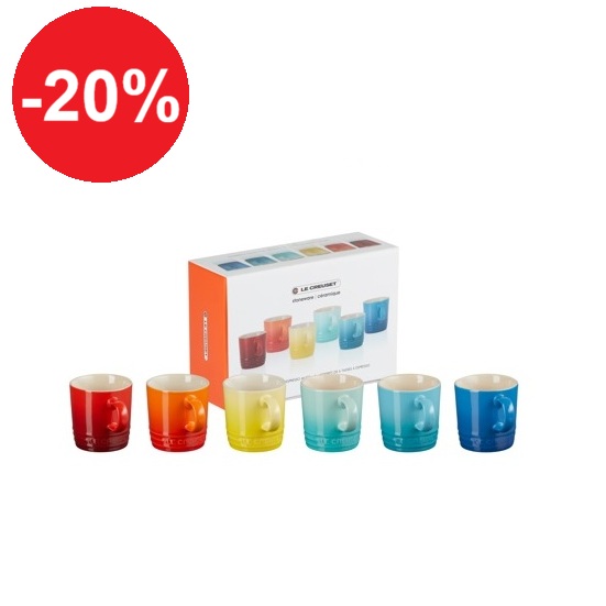 Zestaw 6 kubków do&nbsp;espresso z&nbsp;kolekcji RAINBOW za179zł